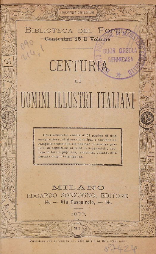 Centuria uomini illustri italiani – 1879
